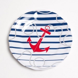 Galleyware  Company Yacht and Home 9" Dockside Melamine Non-Skid Salad/Dessert Plate GALE1309